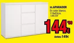 Oferta de Blanco - Aparador por 144,99€ en Rapimueble