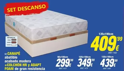 Oferta de Cerezo - Canape por 409,99€ en Rapimueble