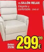 Oferta de Relax - Sillón por 299,99€ en Rapimueble