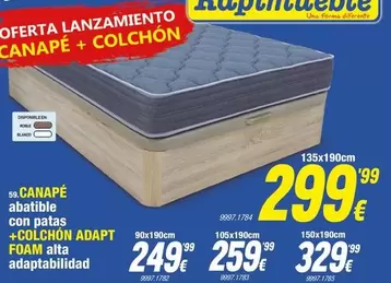 Oferta de Blanco - Canape por 299,99€ en Rapimueble