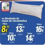 Oferta de Almohada De Copos De Viscoelástica por 16,99€ en Rapimueble