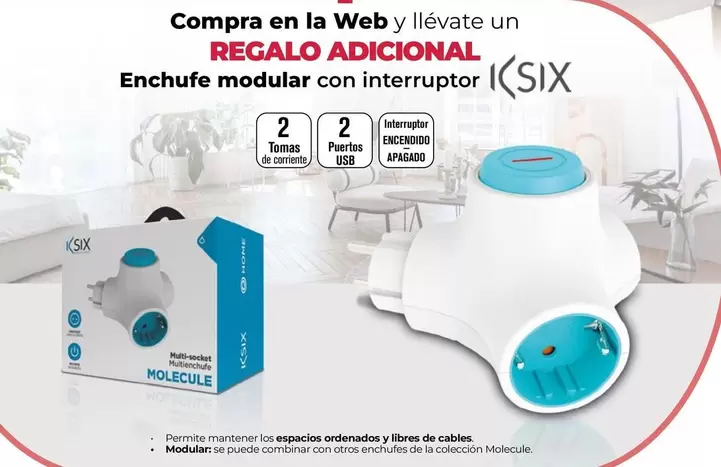 Oferta de Six - Enchufe Modular Con Interruptor en Staples Kalamazoo