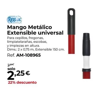 Oferta de Mango - Mango Metalico Extensible Universal por 2,25€ en Staples Kalamazoo