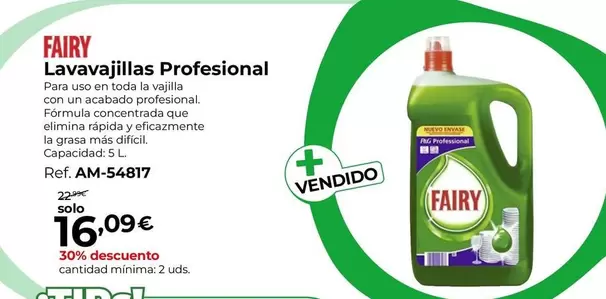 Oferta de Fairy - Lavavajillas Profesional por 16€ en Staples Kalamazoo