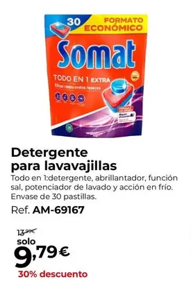 Oferta de Somat - Detergente Para Lavavajillas por 9,79€ en Staples Kalamazoo