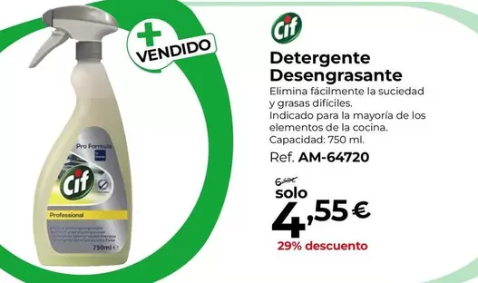 Oferta de Cif - Detergente Desengrasante por 4,55€ en Staples Kalamazoo