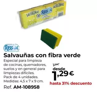 Oferta de Salvaunas Con Fibra Verde por 1,29€ en Staples Kalamazoo