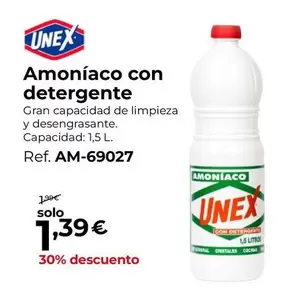 Oferta de Unex - Amoniaco Con Detergente por 1,39€ en Staples Kalamazoo