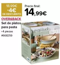 Oferta de Set De Platos Para Pasta por 14,99€ en Costco