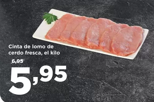 Oferta de Cinta De Lomo De Cerdo Fresca por 5,95€ en Alimerka