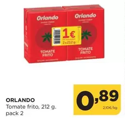 Oferta de Orlando - Tomate Frito por 0,89€ en Alimerka