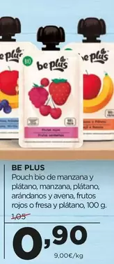 Oferta de Plus - Be  Pouch Bio De Manzana Y Platano por 0,9€ en Alimerka