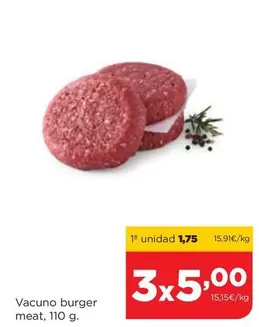 Oferta de Vacuno Burger Meat por 1,75€ en Alimerka