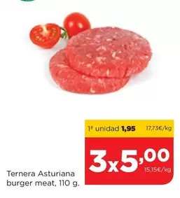 Oferta de Asturiana - Ternera  Burger Meat por 1,95€ en Alimerka