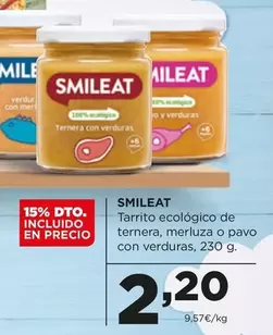 Oferta de Smileat - Tarrito Ecologico De Ternera por 2,2€ en Alimerka