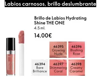 Oferta de One - Brillo De Labios Hydrating Shine por 14€ en Oriflame