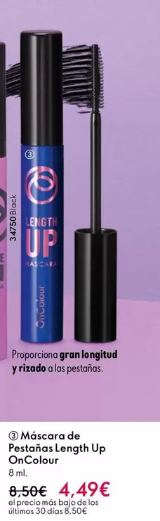 Oferta de Mâscara De Pestanos Langth Up On Colour por 4,49€ en Oriflame