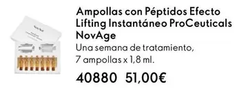 Oferta de Novage - Ampollas Con Peptidos Efecto Lifting Instantáneo ProCeuticals Novage por 51€ en Oriflame