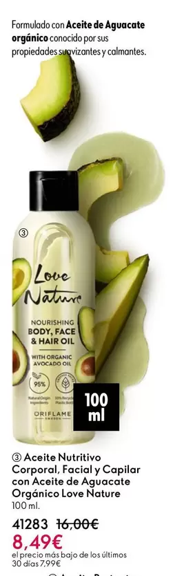 Oferta de Nature - Aceite Nutribo por 8,49€ en Oriflame