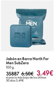 Oferta de Jabon En Barra North For Men Subzero por 3,49€ en Oriflame