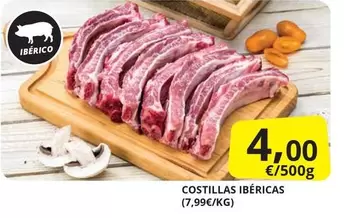 Oferta de Costillas Ibéricas por 4€ en Supermercados MAS