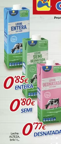 Oferta de Alteza - Leche por 0,85€ en Alsara Supermercados