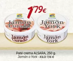 Oferta de Seleccion - Pate Crema por 1,79€ en Alsara Supermercados