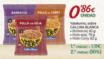 Oferta de Gallina Blanca - Yatekomo, Sobre por 0,86€ en Alsara Supermercados