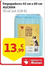 Oferta de Auchan - Empapadores 45 Cm X 60 Cm por 13,99€ en Alcampo