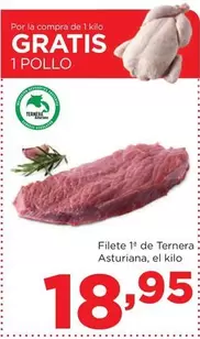 Oferta de Ternera Asturiana - Filete 1a De por 18,95€ en Alimerka