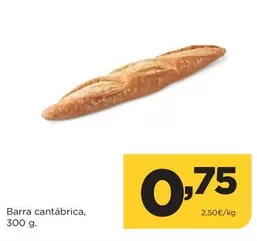 Oferta de Barra Cantábrica por 0,75€ en Alimerka