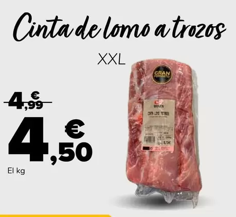 Oferta de Cinta De Lomo A Trozos por 4,5€ en Supeco