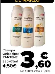 Oferta de Pantene - Champú por 3,6€ en Supeco