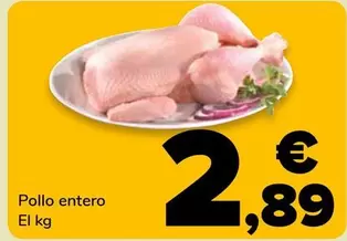 Oferta de Pollo Entero por 2,89€ en Supeco