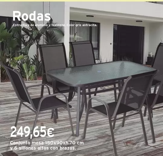 Oferta de Antracita - Conjunto Mesa por 249,65€ en Cadena88