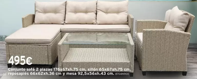 Oferta de Coquinte Sofá 2 Plazas por 495€ en Cadena88