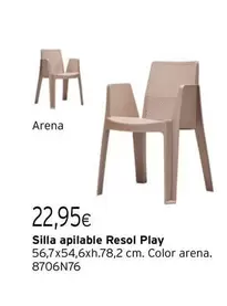 Oferta de Play - Silla Apilable Resol Play por 22,95€ en Cadena88