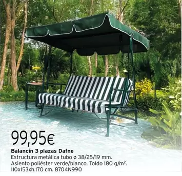 Oferta de Balancin 3 Plazas Dafne por 99,95€ en Cadena88