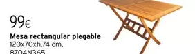 Oferta de Mesa Rectangular Plegable por 99€ en Cadena88