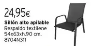 Oferta de Sillón Alto Apilable por 24,95€ en Cadena88