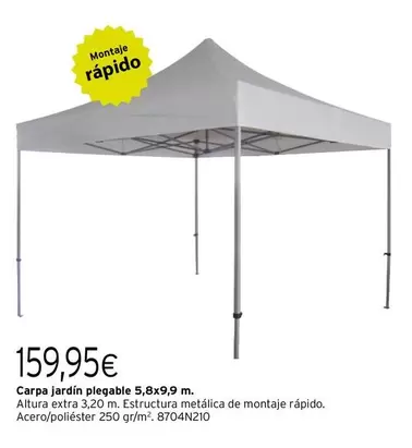 Oferta de Carpa Jardín Plegable por 159,95€ en Cadena88