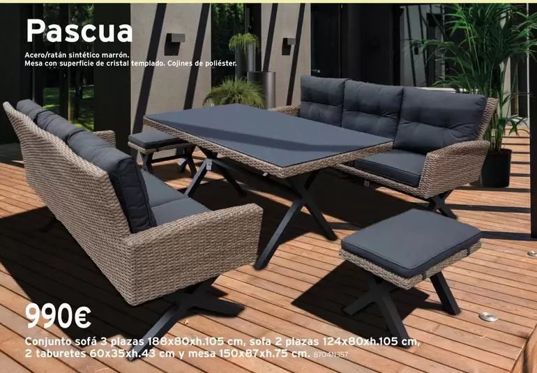 Oferta de Cristal - Coquinte Sofa A Pilgas por 990€ en Cadena88