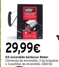 Oferta de Weber - Kit Encendido Barbacoa por 29,99€ en Cadena88