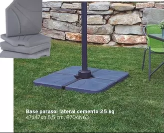 Oferta de Base Parasol Láteral Cemento en Cadena88