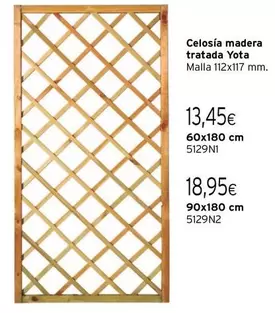 Oferta de Celosía Madera Tratada por 13,45€ en Cadena88