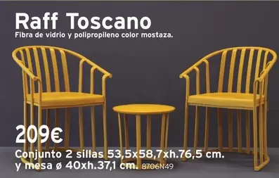 Oferta de Raff Toscano por 209€ en Cadena88