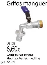 Oferta de Habitex - Grifo Curvo Esfera por 6,6€ en Cadena88