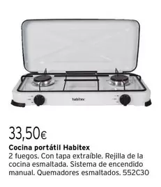 Oferta de Habitex - Cocina Portátil por 33,5€ en Cadena88