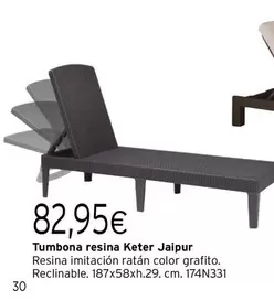 Oferta de Keter - Tumbona Re Resina Keter Jaipur por 82,95€ en Cadena88