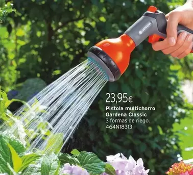 Oferta de Garden - Pistola Multichorro Gardena Classic por 23,95€ en Cadena88